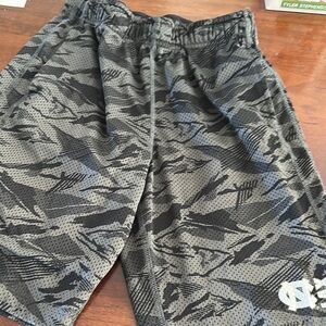 Nike Black and Gray Athletic Shorts with Geometric Design YM